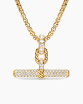 DY Madison® Toggle Pendant in 18K Yellow Gold with Diamonds, 29mm